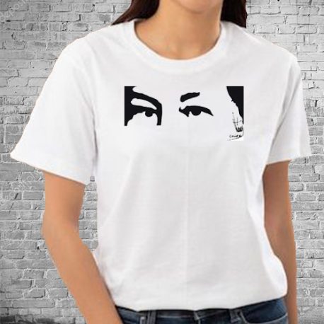 camiseta mujer blanca la mirada